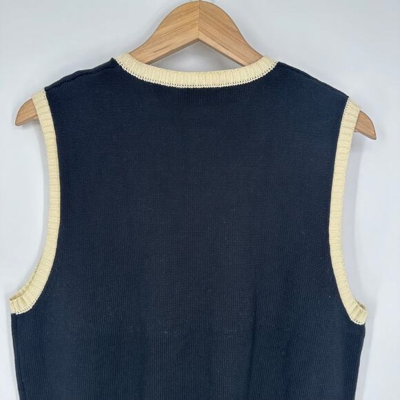 PLEASURES x Playboy Sweater Vest Vintage V-Neck Sleeveless Logo Pullover, Black - Picture 9 of 14